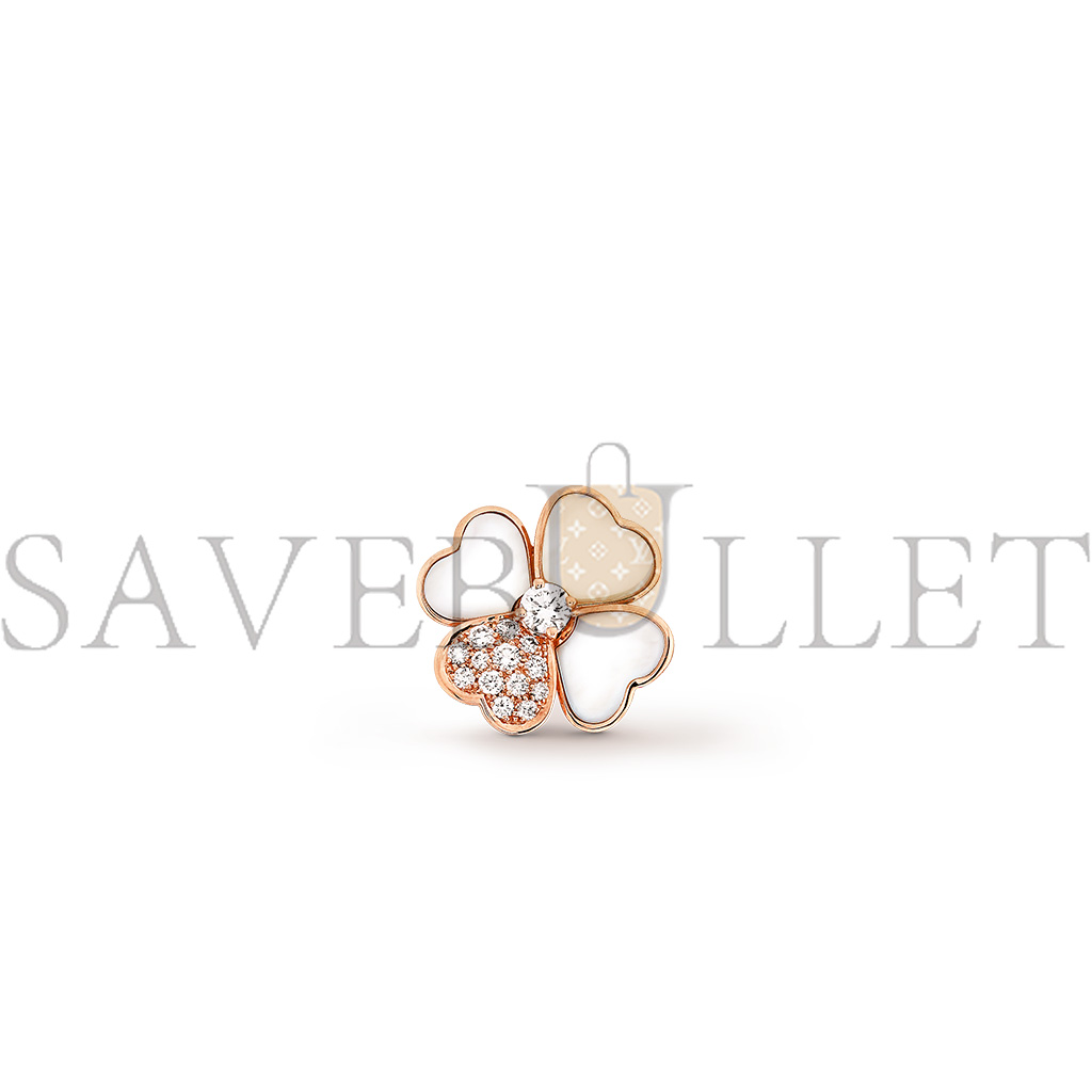 VAN CLEEF ARPELS COSMOS CLIP PENDANT, MEDIUM MODEL - ROSE GOLD, DIAMOND, MOTHER-OF-PEARL VCARO5BV00 VAN CLEEF ARPELS COSMOS CLIP PENDANT, MEDIUM MODEL - ROSE GOLD, DIAMOND, MOTHER-OF-PEARL VCARO5BV00